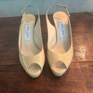 Jimmy Choo Nude Slingbacks